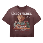 Black Unbothered Wash Tee by Velvet Errors, showcasing a relaxed fit and minimalist design on a plain background.