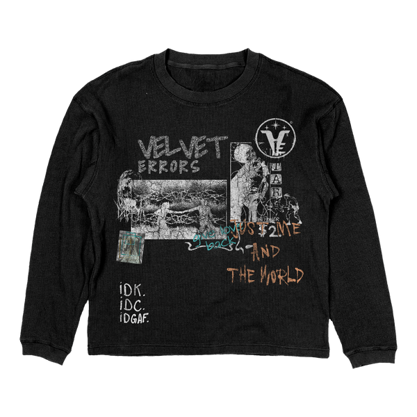 Small black Velvet Sins Thermal from Velvet Errors, featuring soft velvet fabric and thermal lining for cozy warmth.