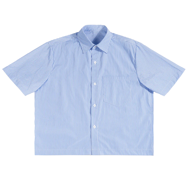 Small Velvet Errors blank button-up shirt with a classic collar and long sleeves, displayed flat on a white background.