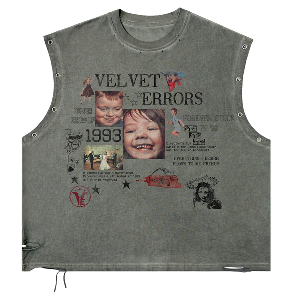 Velvet Errors Forever Stuck Utility Cut, small size, featuring a stylish utility cut design with velvet fabric details.