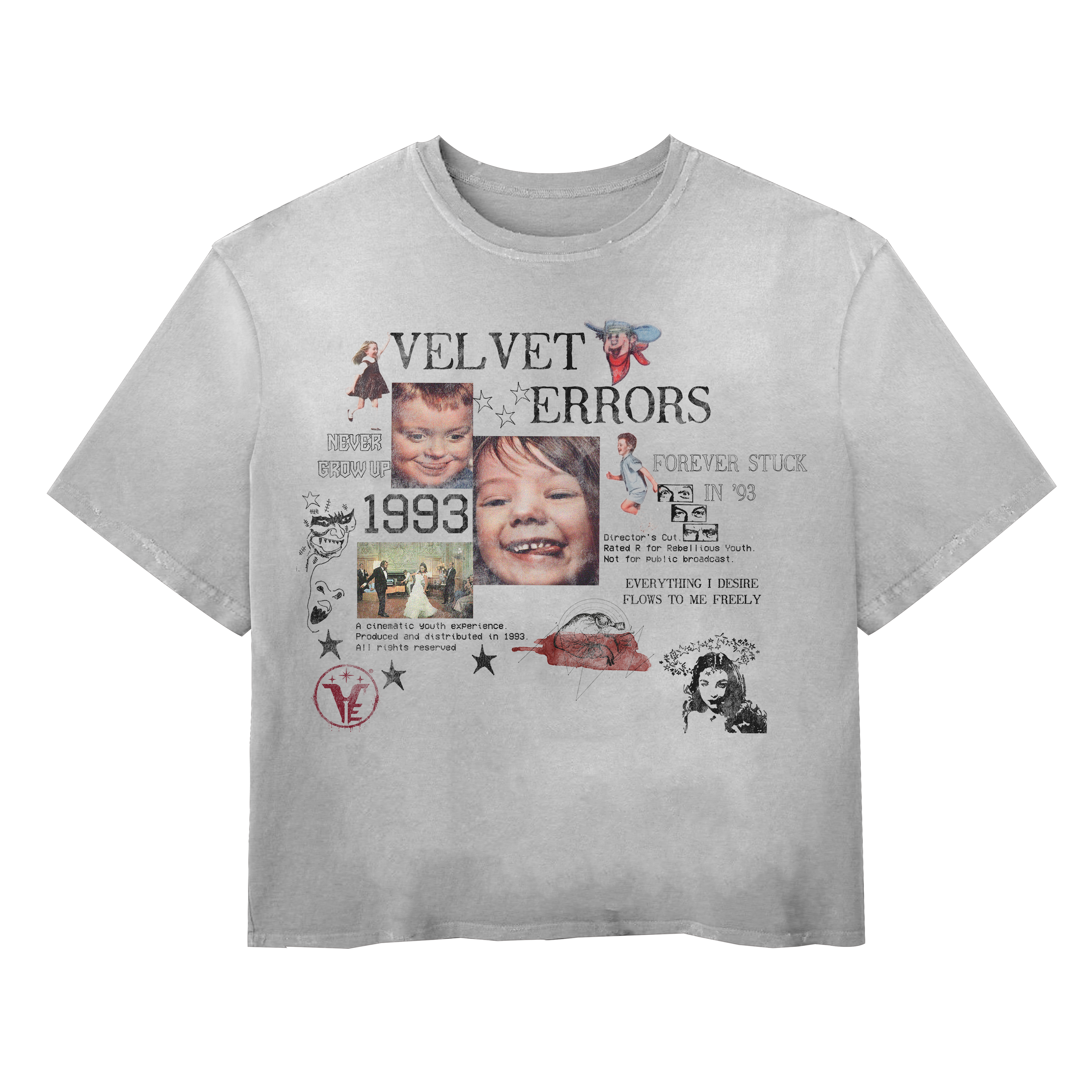 Velvet Errors Forever Stuck Wash Tee in soft fabric with a relaxed fit, featuring a subtle vintage wash and classic crew neckline.
