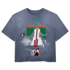 Small green Next Generation Wash Tee by Velvet Errors, displaying the soft fabric, classic fit, and subtle branding detail.