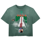 Small green Next Generation Wash Tee by Velvet Errors, showcasing the soft fabric and classic fit.