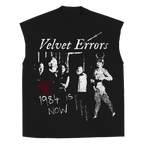 Gray sleeveless T-shirt from Velvet Errors featuring "1984" graphic design, casual style perfect for modern streetwear.