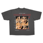 Small grey Madonna Drop Tee from Velvet Errors featuring a relaxed fit and classic graphic design.