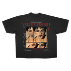 Small grey Madonna Drop Tee by Velvet Errors, featuring a relaxed fit and classic graphic design on soft cotton fabric.