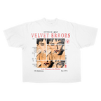 Small grey Madonna Drop Tee by Velvet Errors featuring a relaxed fit and classic crew neckline, ideal for casual wear.
