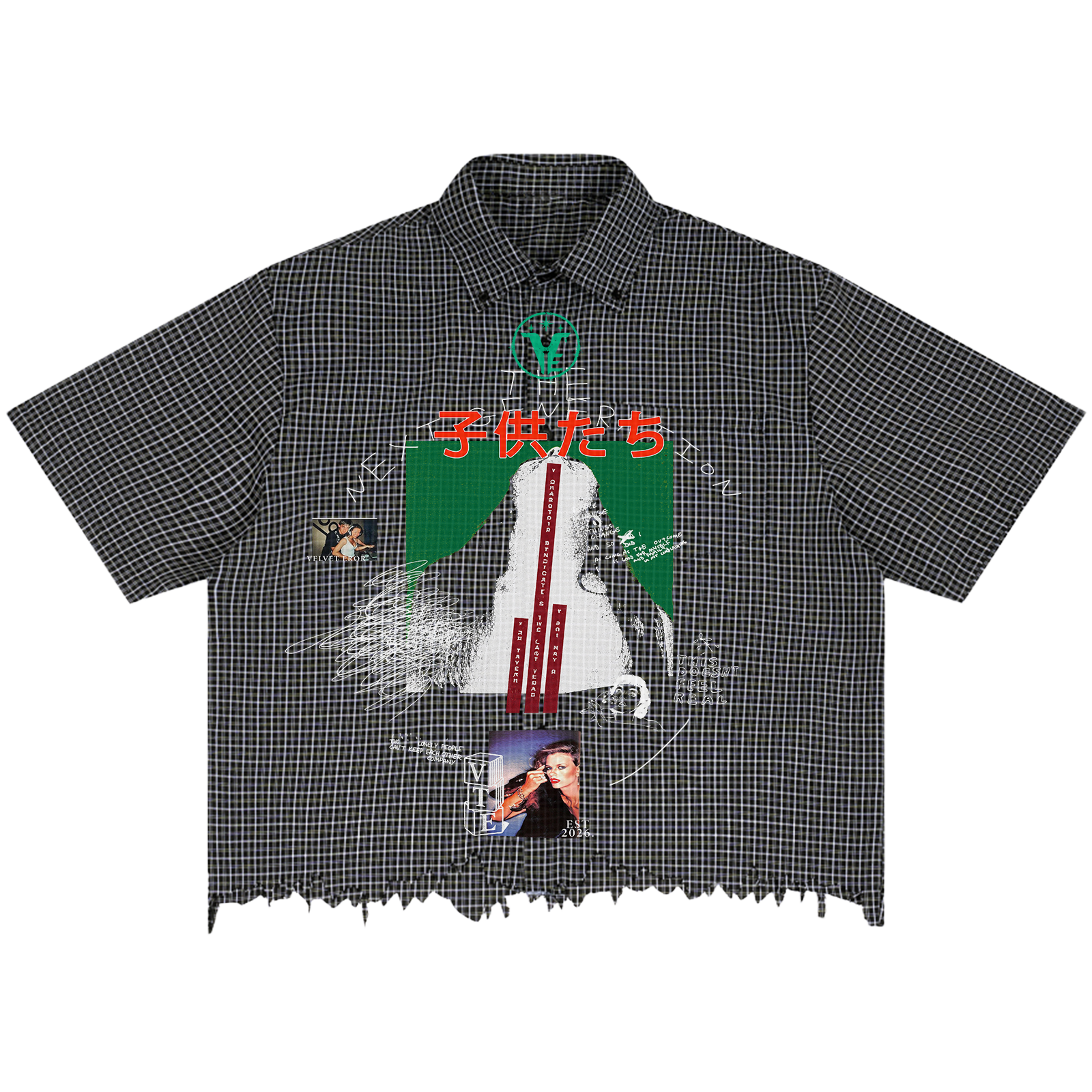 Light blue Velvet Errors Next Generation Distress Button Up shirt with distressed details and a casual fit.