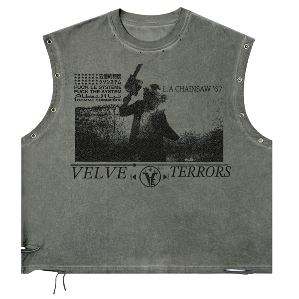 Small Velvet Errors Terrors Utility Cut with reinforced fabric and multiple pockets for durable outdoor use.