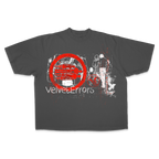 White Fragments Drop Tee by Velvet Errors featuring a relaxed fit and modern graphic design on soft cotton fabric.