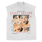 White Madonna sleeveless T-shirt by Velvet Errors, featuring a relaxed fit and casual style.