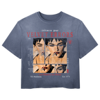 Small white Madonna Wash T-shirt by Velvet Errors, casual cotton tee with graphic print, close-up of front view.