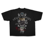 White True Lies Drop Tee by Velvet Errors, featuring a casual fit and minimalist design on soft cotton fabric.
