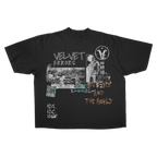 Velvet Sins Drop Tee - Black