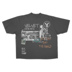 Velvet Sins Drop Tee - Grey