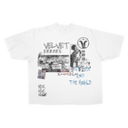 Velvet Sins Drop Tee - White