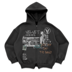 Velvet Sins Zip Up - Grey