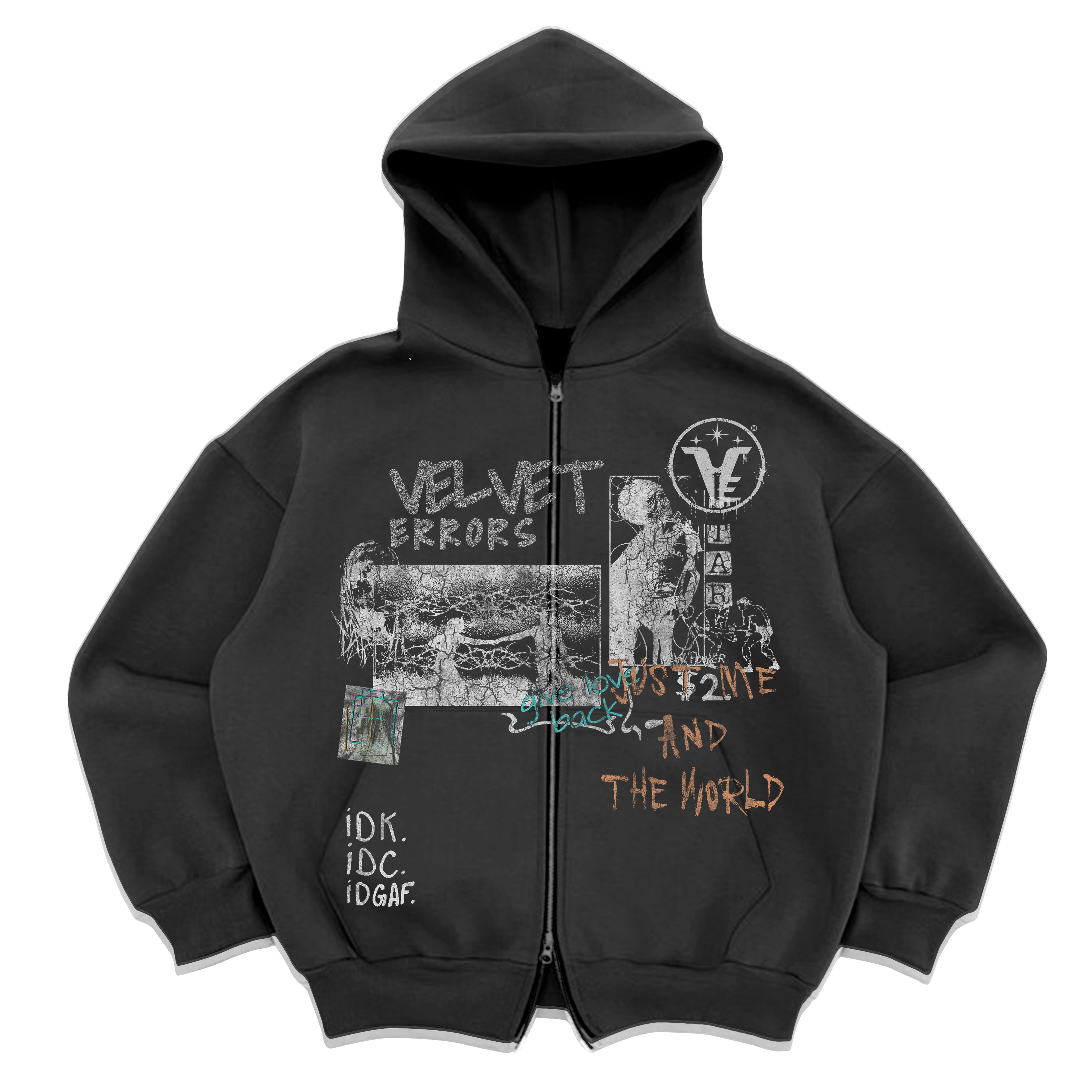 Velvet Sins Zip Up - Grey