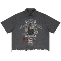 True Lies Distress Button Up