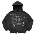 Fade Out Zip Up - Black