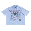 Dance or Die Button Up - Blue Stripe