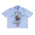 True Lies Button Up - Blue Stripe