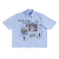 Fade Out Button Up - Blue Stripe
